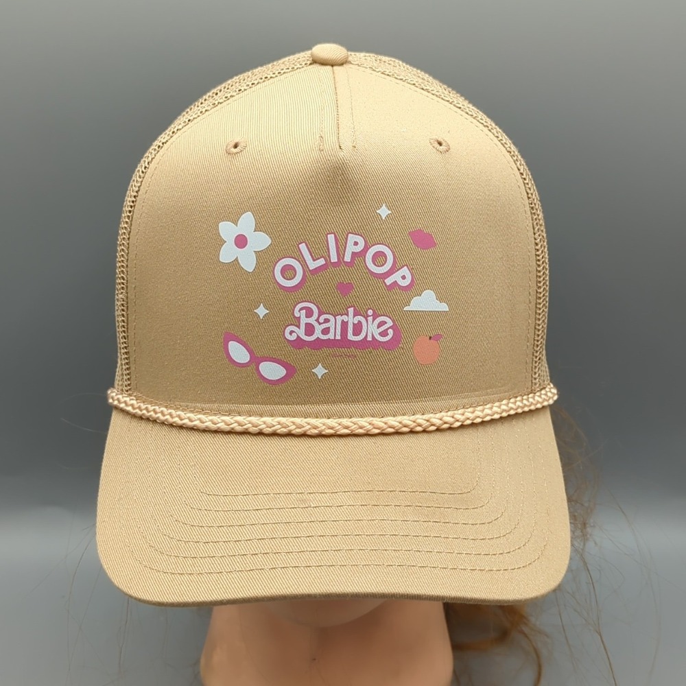 Barbie Olipop Colab Mesh Trucker Hat Limited Edition Soda Snapback Cap OS Promo